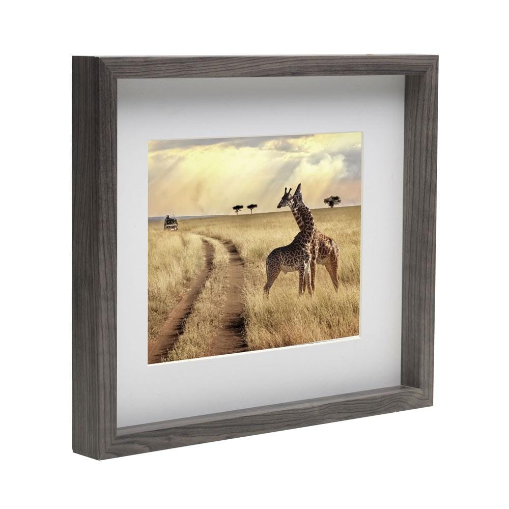 12 x 14 Gray Gallery Frame with 8 x 10 Mat - Perfect for Displaying Photos, Artwork, and Certificates in Home or Office Decor