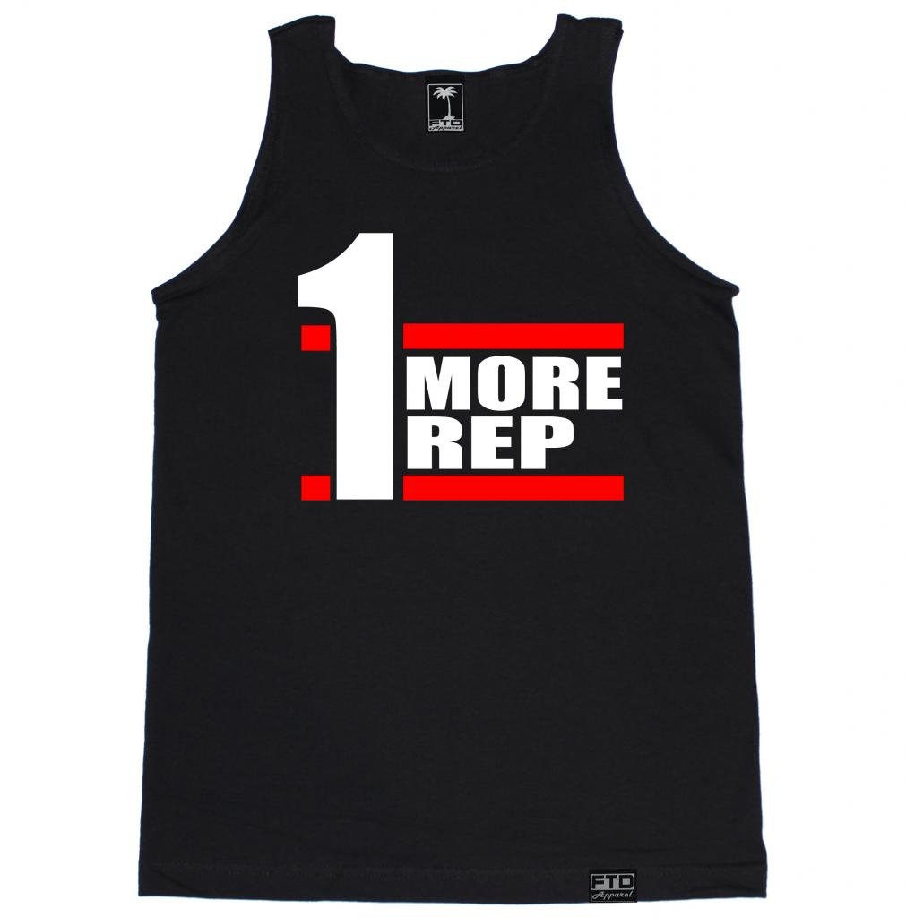 FTD Apparel Men's One More Rep Gym Tank Top - Workout Shirt for Weightlifting & Bodybuilding - Perfect for Gym, Running & Fitness Training