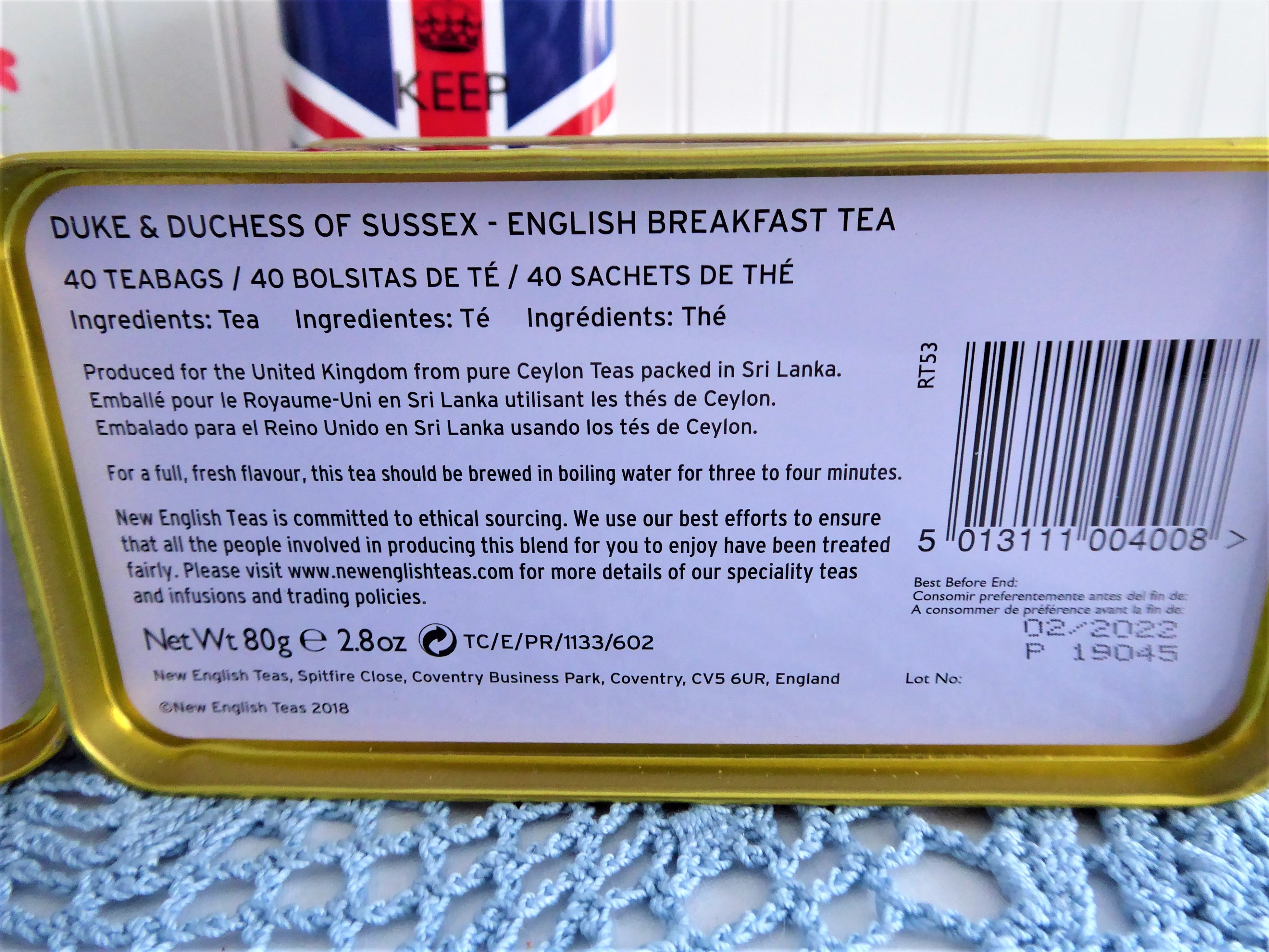 Royal Wedding Commemorative Tea Tins - Duke & Duchess of Cambridge & Sussex - Perfect for Tea Lovers, Collectors & Royal Memorabilia Fans - Great for Gifts, Home Decor & British Tea Parties