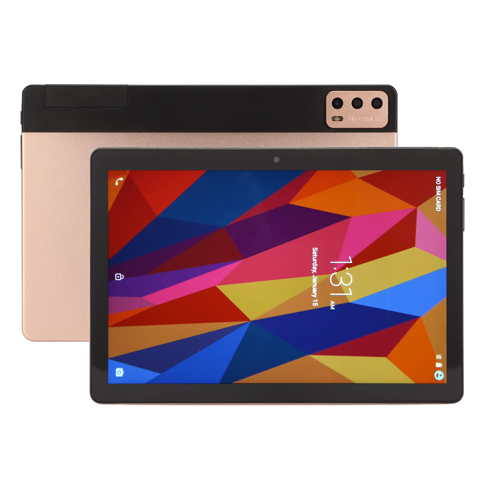 Zerodis 10.1 Inch Gaming Tablet - 8GB RAM 256GB ROM, Octa-Core Processor, 1920x1200 FHD Display, 5MP+13MP Dual Cameras, 5800mAh Battery, 2.4G/5G WiFi, Portable & Rechargeable (Gold) - Perfect for Gaming, Streaming & Work on the Go