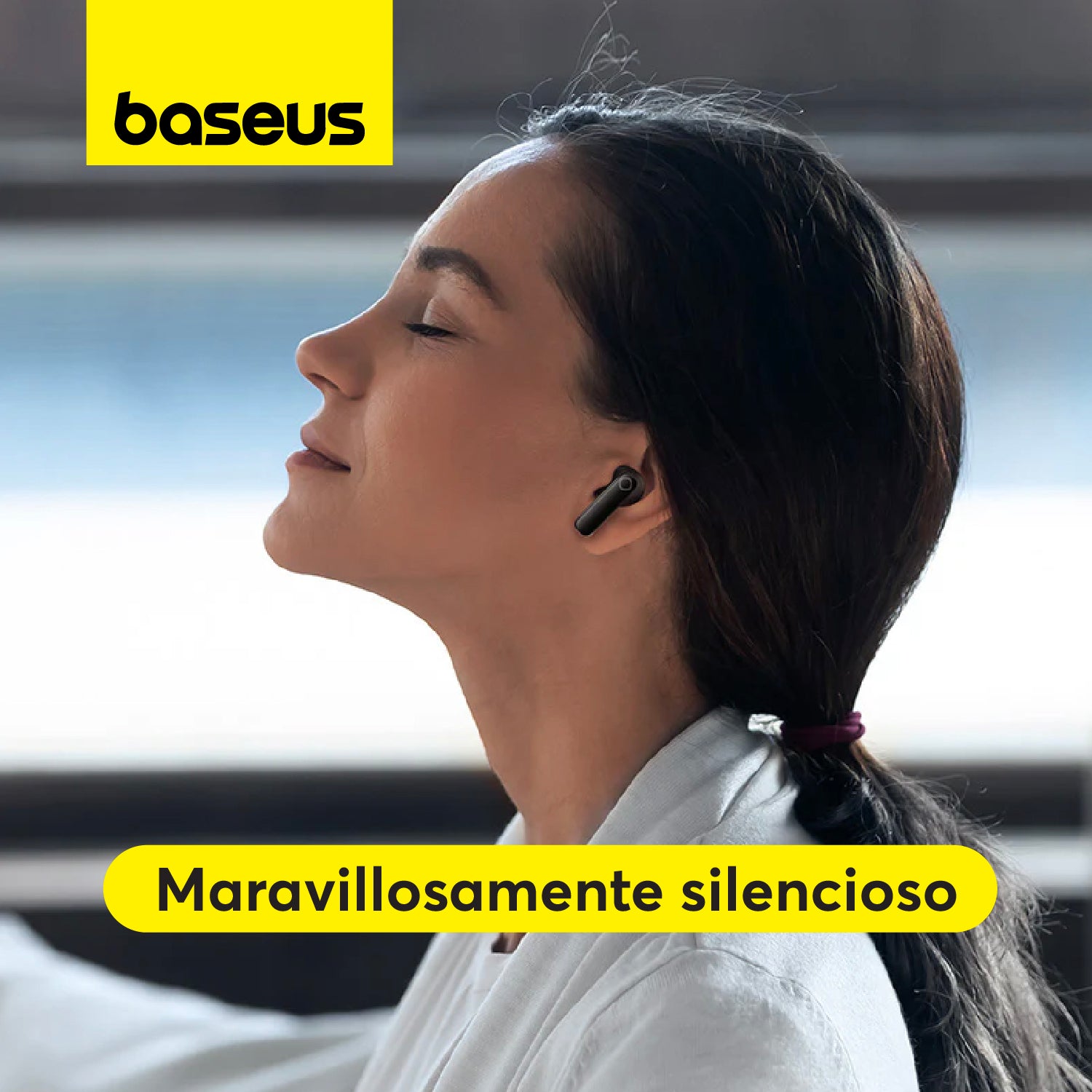 Baseus Bowie MZ10 Wireless Headphones with Active Noise Cancellation - Black | Perfect for Travel, Work & Gym