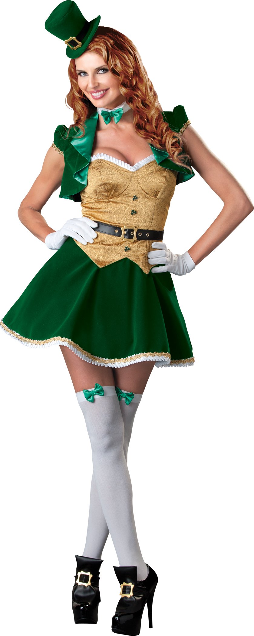 Lucky Lass Dress - Irish Costume for Women | Traditional Celtic Dress for St. Patrick's Day & Halloween | Perfect for Cosplay, Themed Parties & Festivals