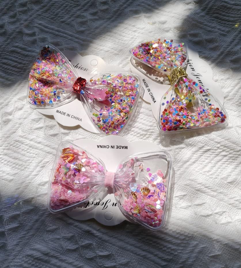 3 PCS Transparent Bow clips