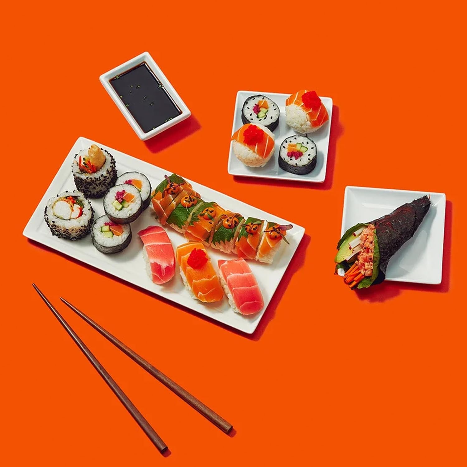 Boldly Vegan Salmon & Tuna Sashimi - 10 Pack Plant-Based Seafood, Non-GMO, Soy-Free, Healthy Frozen Alternative for Vegan & Vegetarian Diets - Perfect for Sushi, Poke Bowls & Asian Cuisine