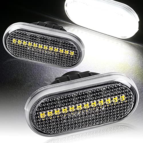 HYPERSPEED Clear Lens White LED Front Side Marker Lights & Turn Signal Lamp Assembly (2PCS) - Compatible with Honda Civic, Accord, Fit, Jazz, CR-V, Odyssey & Acura RSX - Durable Car Replacement Parts for Enhanced Visibility & Safety - Perfect for Night Driving & Custom Vehicle Upgrades