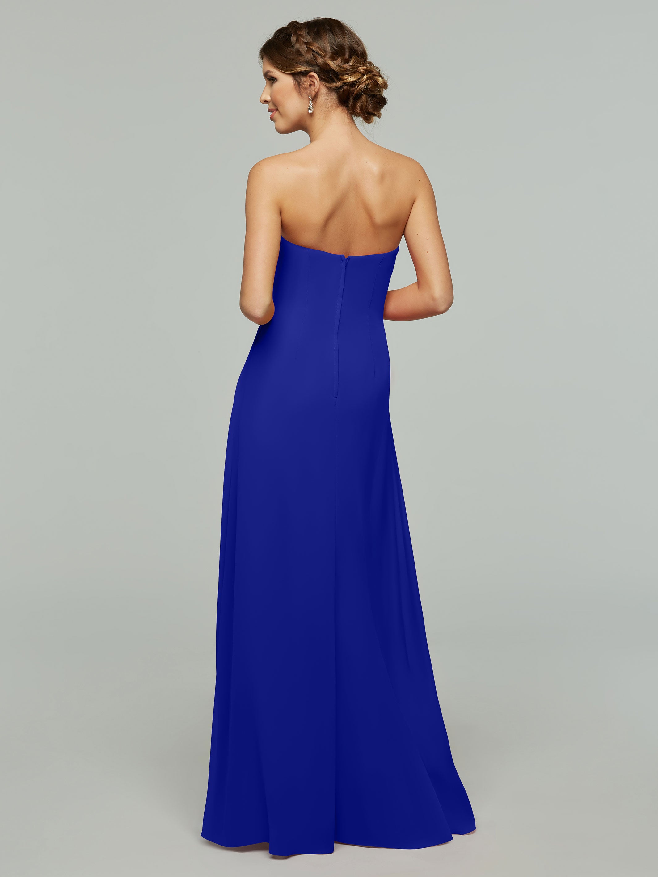 Elegant 80046 Chiffon Sheath Bridesmaid Dress with Sweetheart Neckline - Perfect for Weddings, Formal Events & Special Occasions