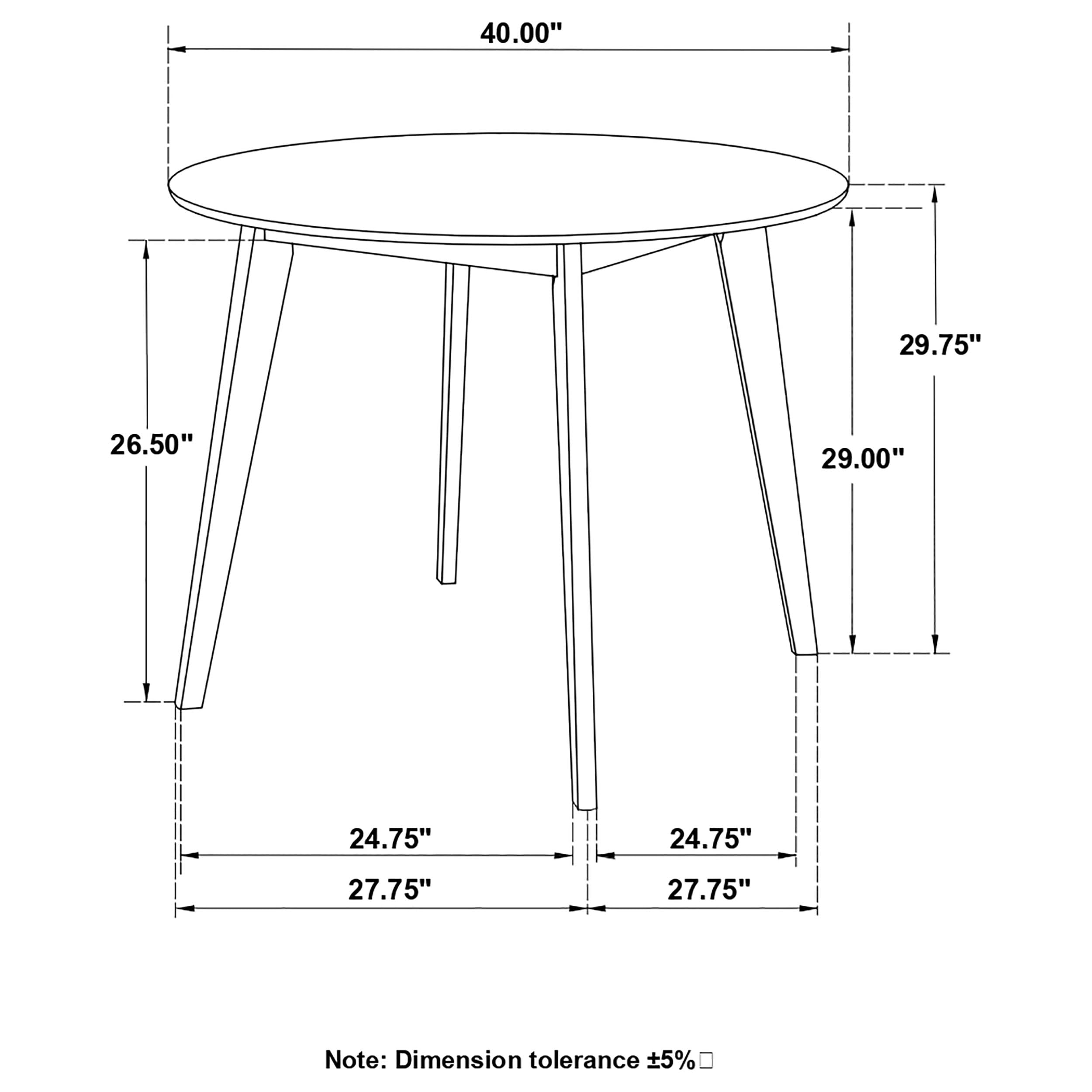 Breckenridge Round Dining Table - Matte White & Natural Oak Finish | Coaster Furniture | Perfect for Small Spaces, Breakfast Nooks & Cozy Dining Rooms