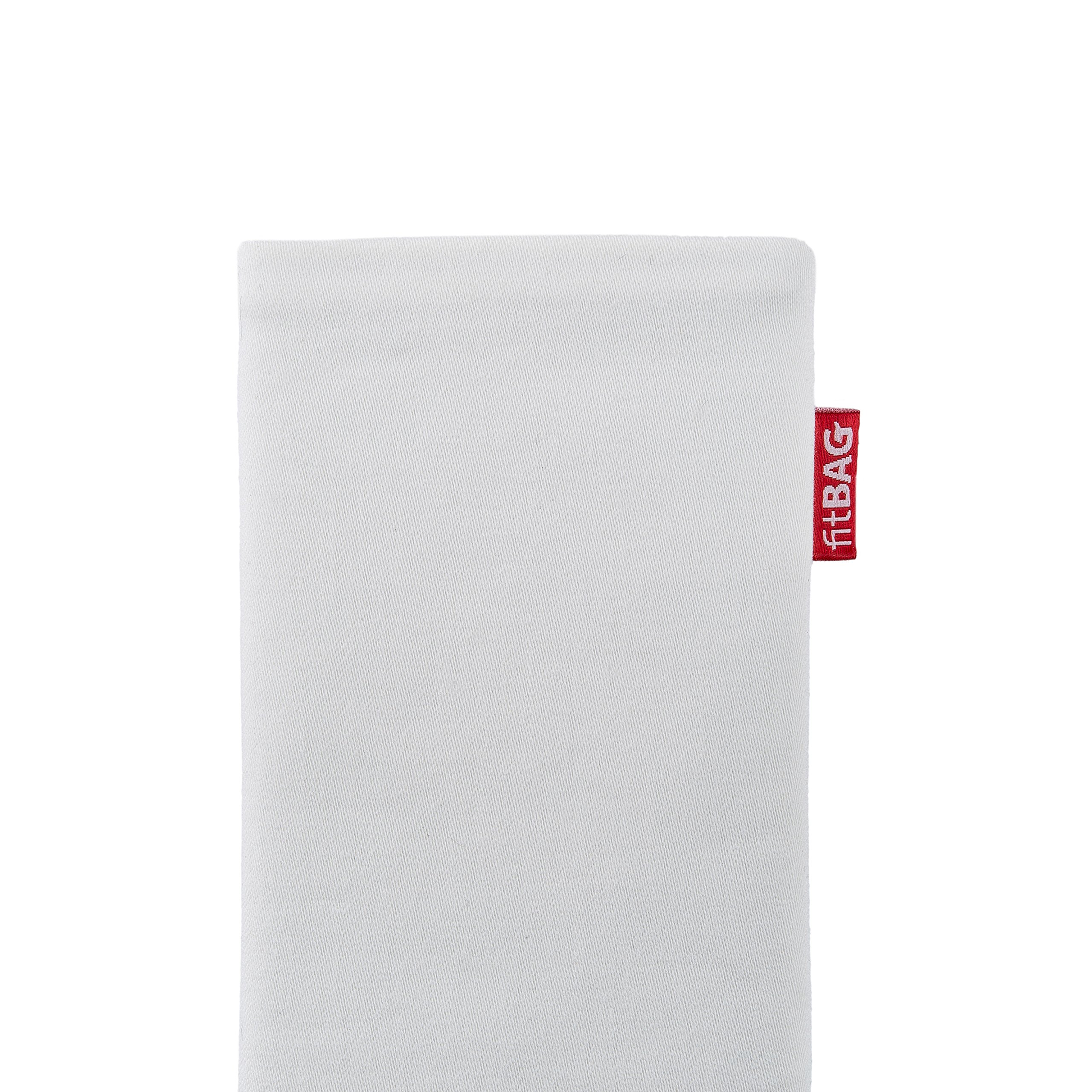 Premium Rock White Custom Tailored Sleeve for Apple iPhone X/Xs | German-Made Luxury Case | Fine Suit Fabric Pouch with Microfiber Lining for Screen Protection & Cleaning | Perfect for Business Meetings, Travel & Everyday Use
