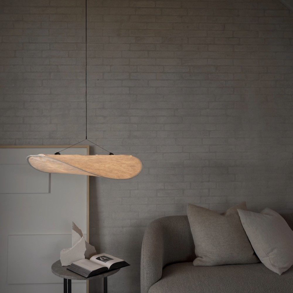 Modern Tense Pendant Lamp - Small 27.5 Inch (70cm) Diameter, Minimalist Ceiling Light Fixture for Dining Room, Kitchen Island or Bedroom Lighting