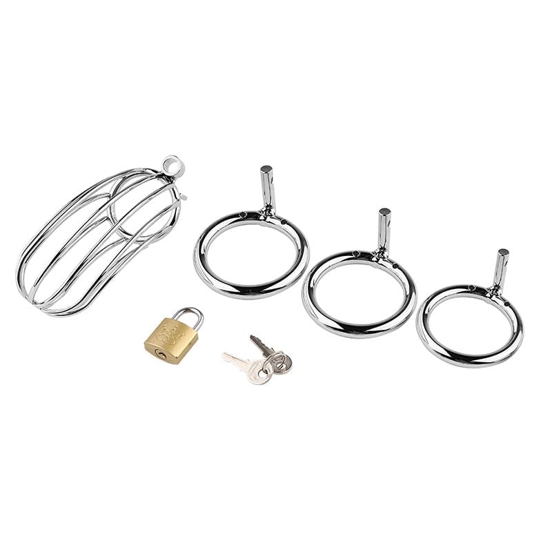 Premium Male Chastity Device - Lockable Cock Cage for Penis Training & Bondage Play | Secure Key & Lock System | Ideal for BDSM, Couples Play & Solo Exploration