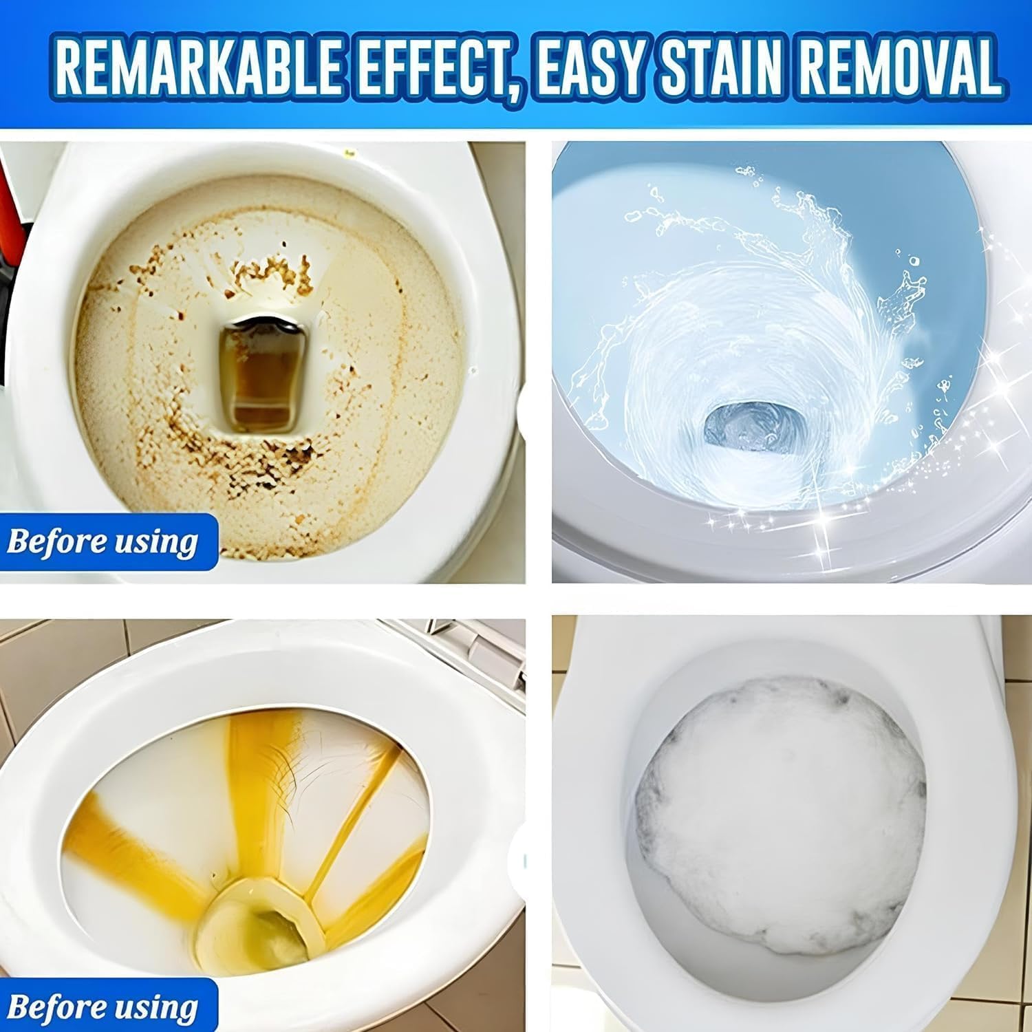 Powerful Active Oxygen Toilet Cleaner Powder & Liquid Combo - Effectively Removes Stubborn Stains & Odors | Ideal for Deep Cleaning Bathrooms, Toilets, and Household Sanitation