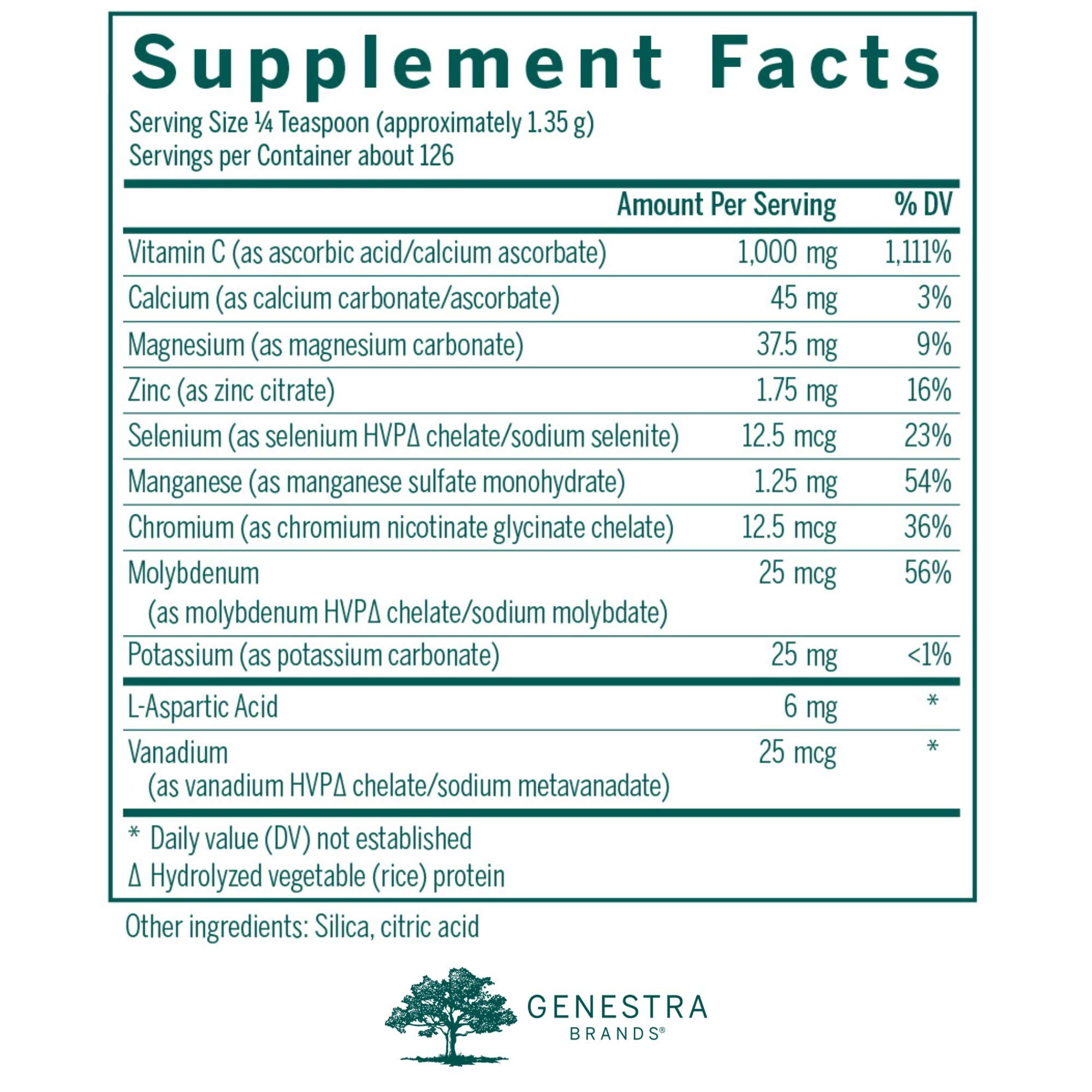 Genestra Brands Scorbatate - Vitamin C Supplement for Bone, Skin, Muscle & Immune Support | Promotes Wound Healing | 6 oz | Ideal for Daily Wellness & Post-Surgery Recovery