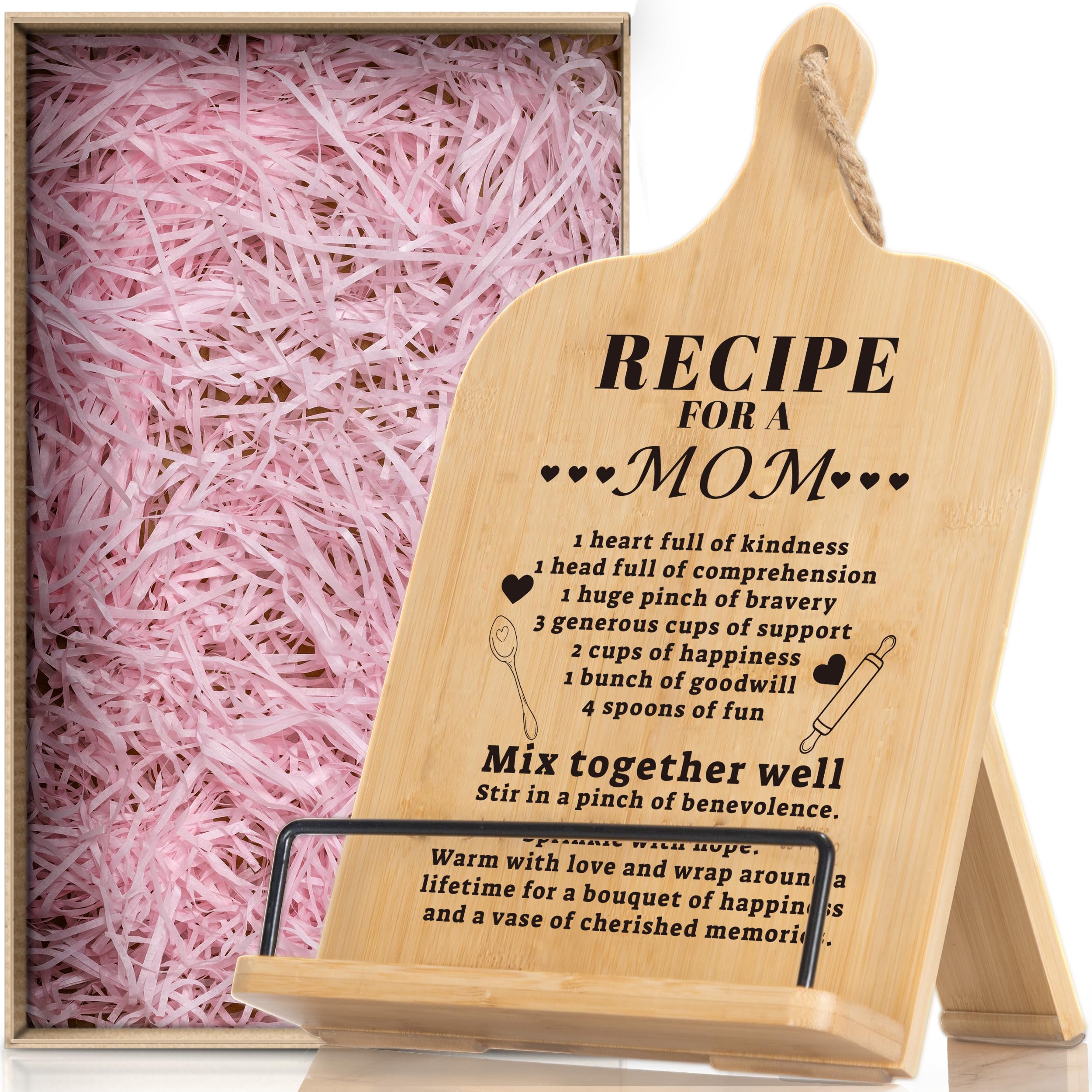 Adjustable Cookbook Stand for Happy Mother's Day - Perfect Kitchen Recipe Holder & Book Stand - Ideal Mother's Day Gift for Kitchen Counter & Cooking Enthusiasts