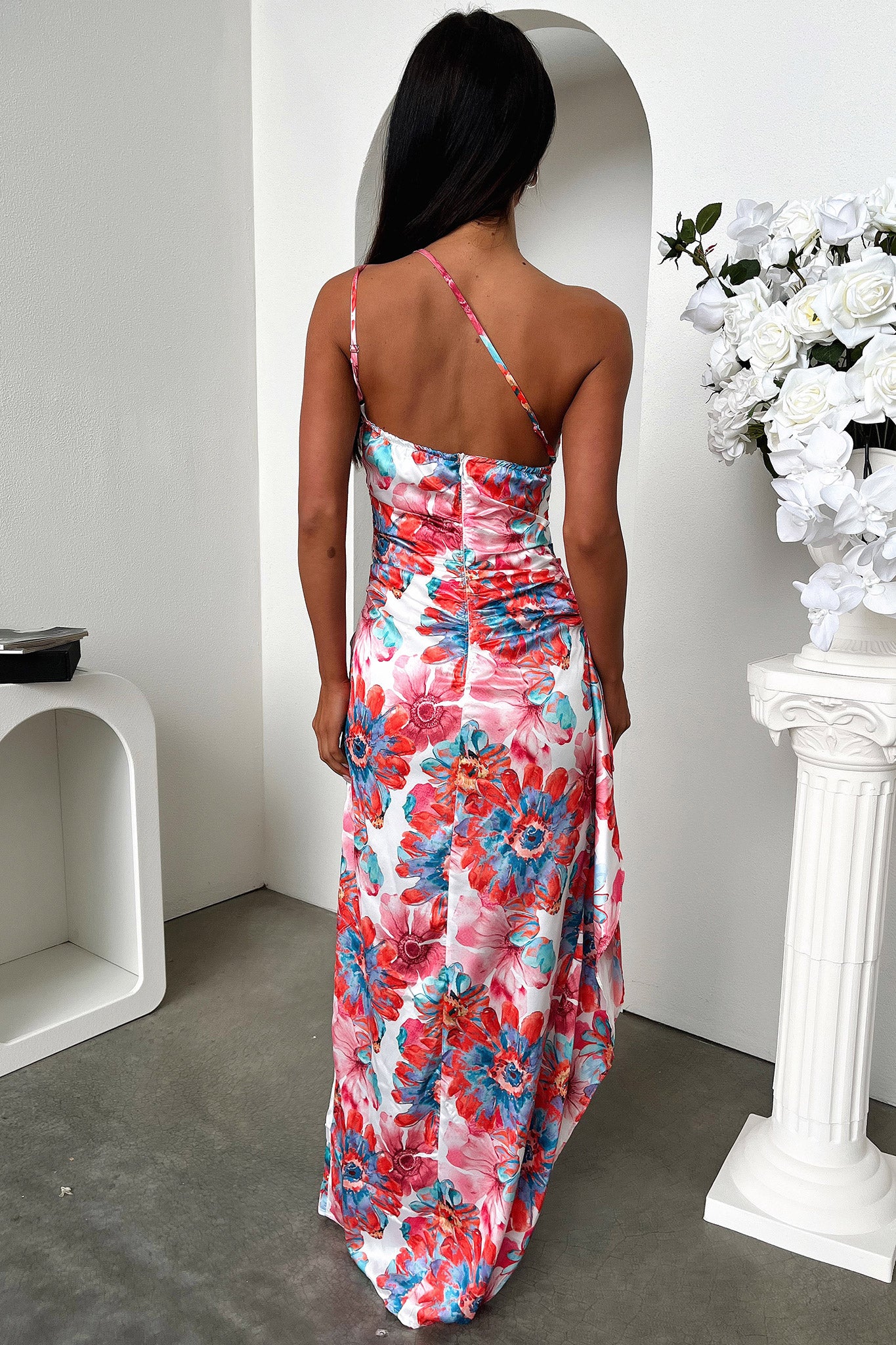 Elianna Maxi Dress - Pink Floral Print Women's Summer Dress | Perfect for Beach Vacation, Wedding Guest & Casual Outings