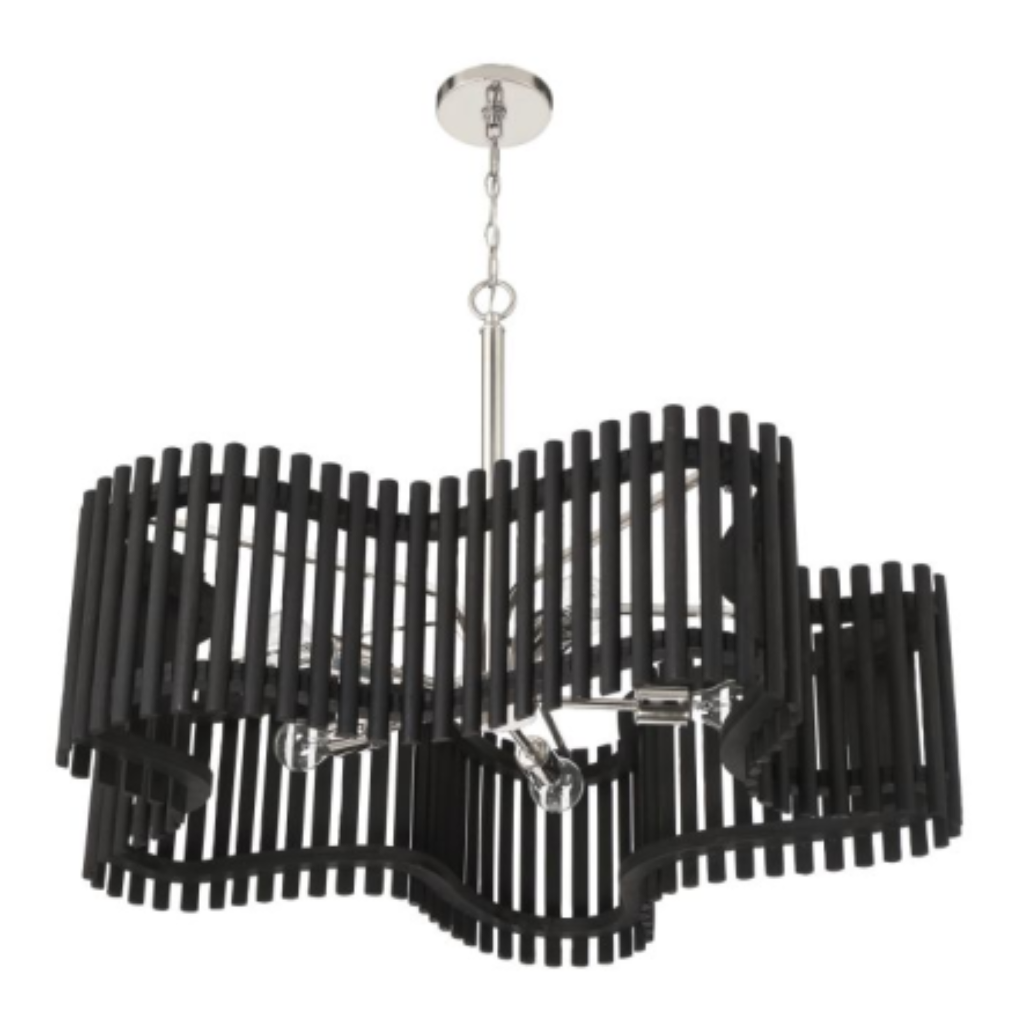 Craftmade Freeform 5-Light Large Chandelier - Modern Crystal Ceiling Light Fixture for Dining Room, Living Room & Bedroom Decor