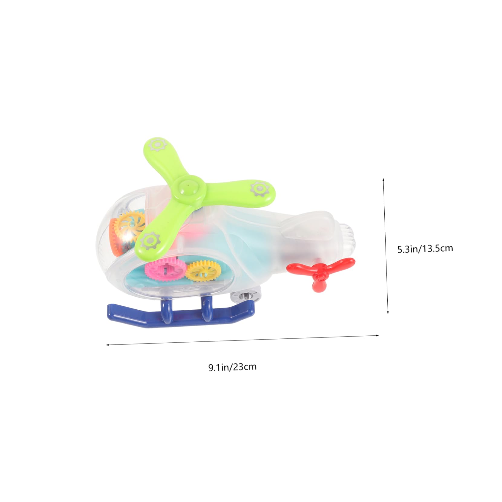 4-Piece Transparent Gear Plan Car Toys for Toddlers - Light Up Helicopter & Kids Toy Gift Set | Fun Learning & Pretend Play for Boys & Girls | Birthday Party Favors & Early Childhood Development