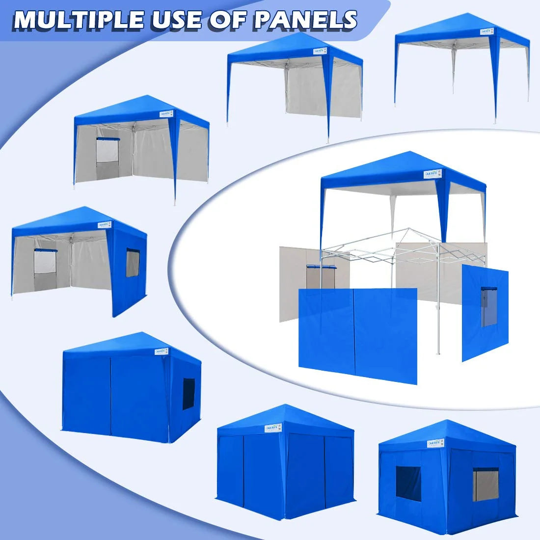 8' x 8' Pop Up Privacy Canopy Tent with Removable Side Walls - Perfect for Outdoor Events, Beach Parties, and Backyard Gatherings