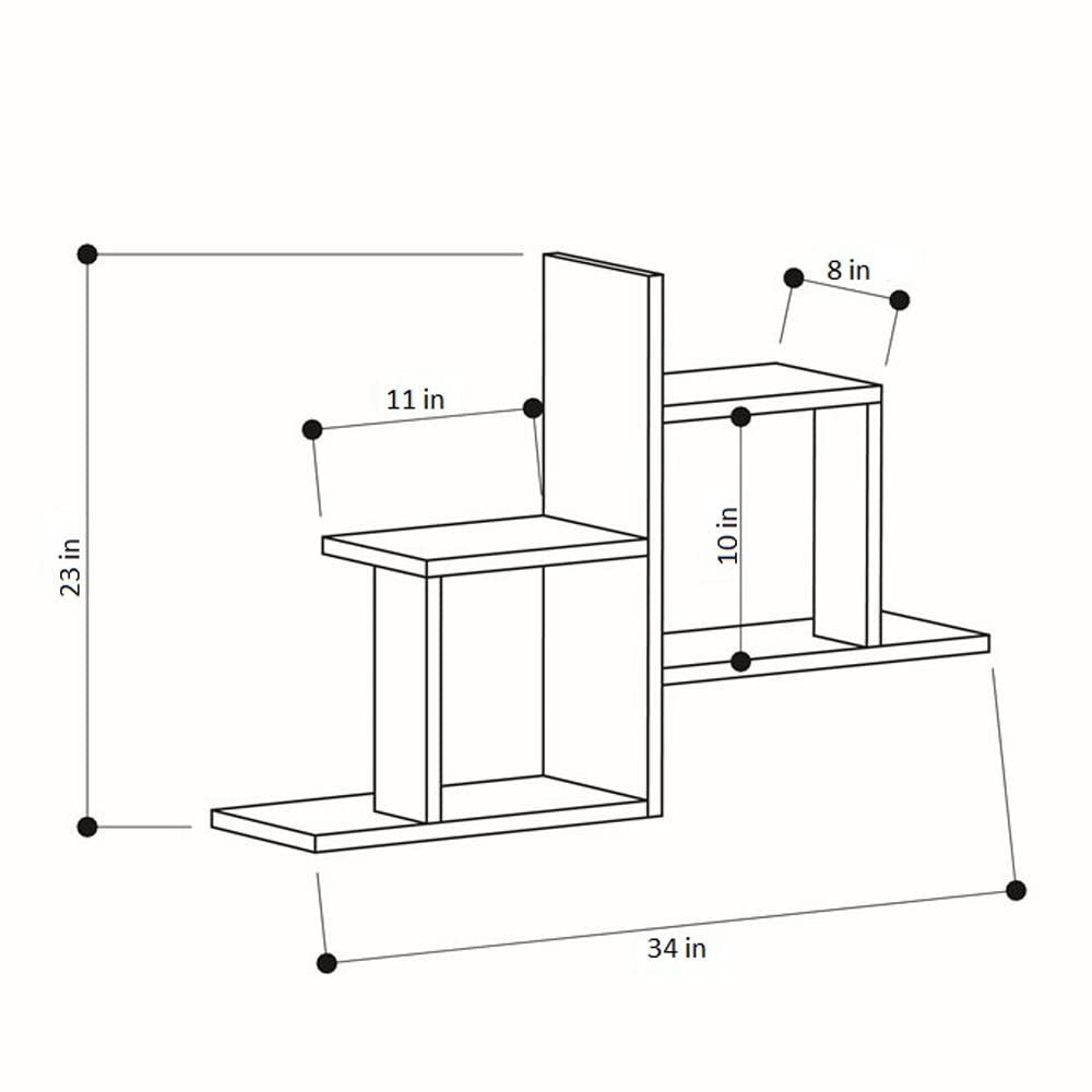 Modern Walnut Wall Shelf 22.83
