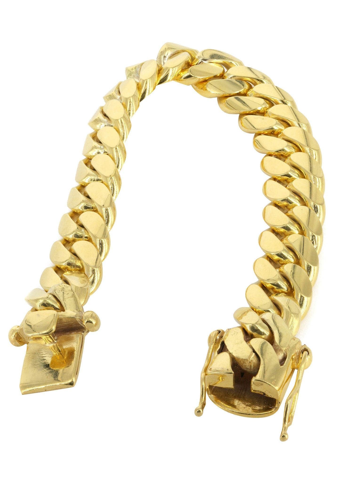 14K Solid Gold Miami Cuban Link Bracelet for Women - Elegant & Durable Jewelry for Everyday Wear, Parties & Special Occasions