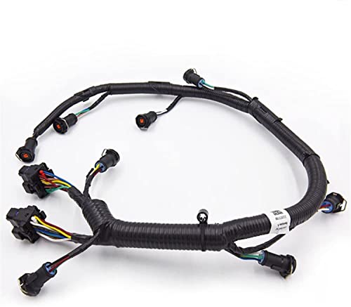 FIWARY 3C3Z-9D930-AA Fuel Injector Wiring Harness - Compatible with 6.0L Diesel Engine (2003-2004) - Left & Right Side Replacement Parts - 1 Year Warranty - Perfect for Ford Powerstroke Engine Repair & Maintenance