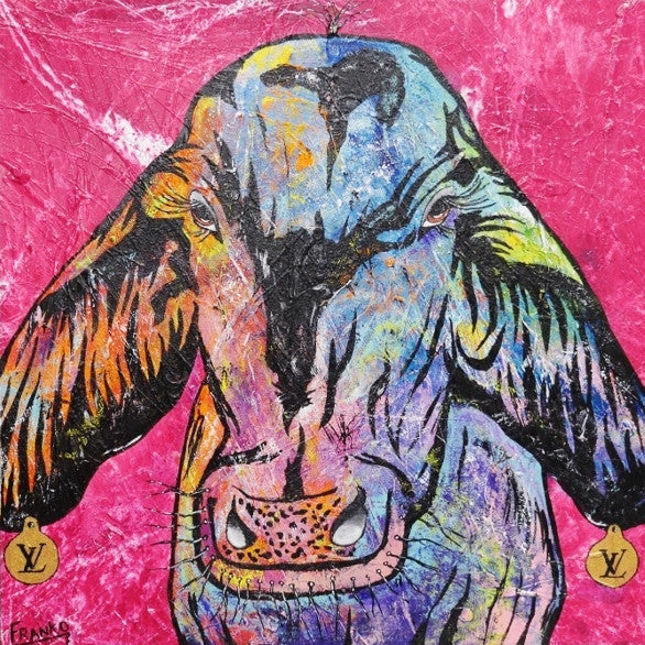 Pink Droughtmaster Cow for Sale - Rare Collectible Farm Animal | Perfect for Ranch Decor, Farmhouse Aesthetic & Unique Gift Ideas