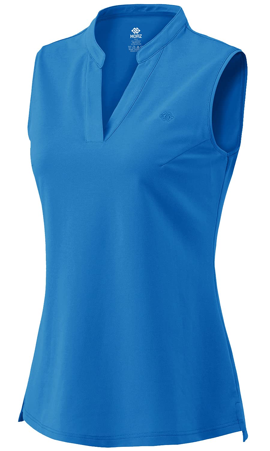 JINSHI Women's Sleeveless V-Neck Golf Polo Shirt - Breathable Athletic Workout Top for Golf, Tennis & Gym - Moisture Wicking Sports Shirt for Women