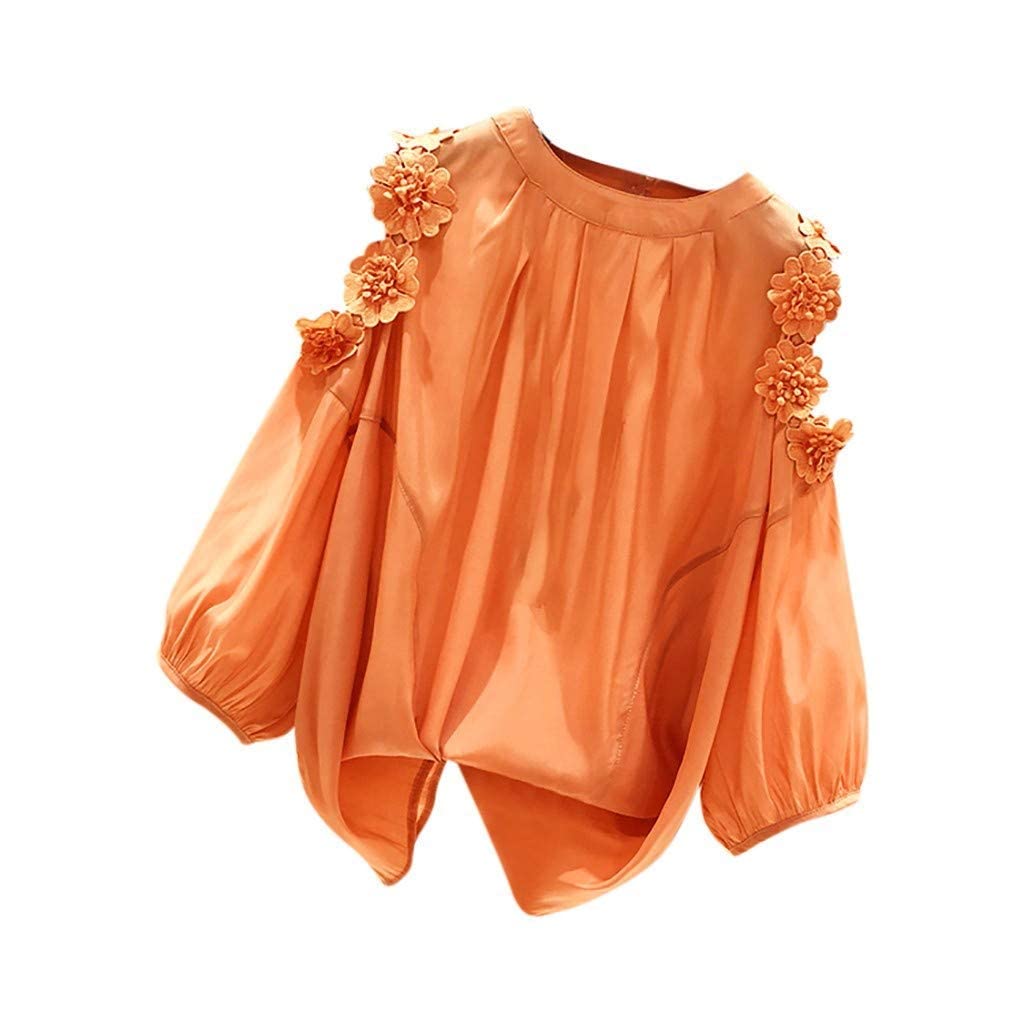 Women's Puff Sleeve T-Shirts - Breathable Sexy Elegant Tops with Trendy Print for Casual Outings & Date Nights | Loose Fit Dressy Blouse for Summer Parties