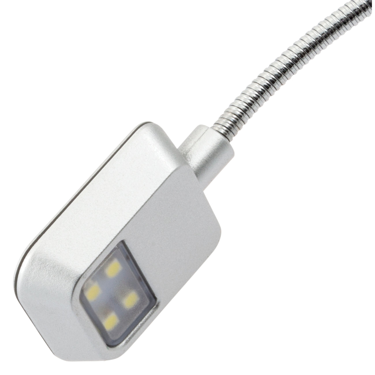 Quad 4 LED Reading Light - Adjustable Brightness Clip-On Book Light for Night Reading, Studying, and Crafting - Perfect for Bedside, Office, and Travel Use