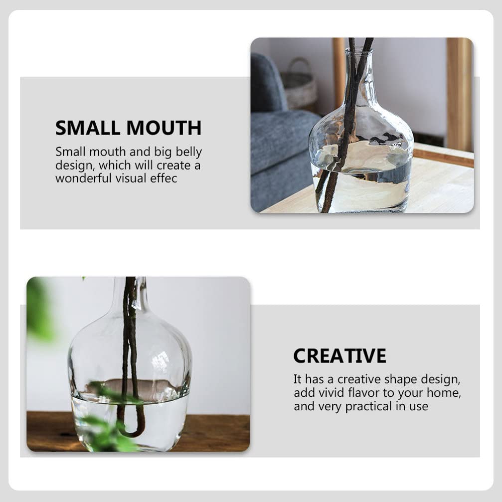 VICASKY Clear Glass Vase for Flowers - Elegant Decorative Floral Holder, Plant Container & Wedding Centerpiece - Perfect for Home Decor, Floral Arrangements, and Special Events