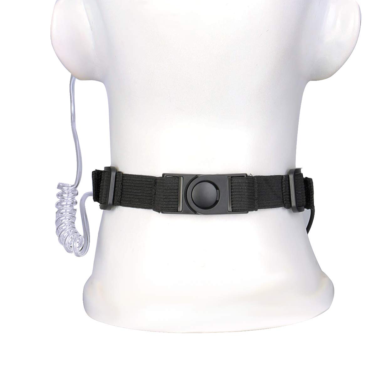 Retevis 2 Pin Throat Mic Headset - Noise Reduction Acoustic Tube with Finger PTT for RT22 RT27 H-777 Baofeng BF-888S Radios (1 Pack) - Ideal for Security, Construction & Outdoor Communication