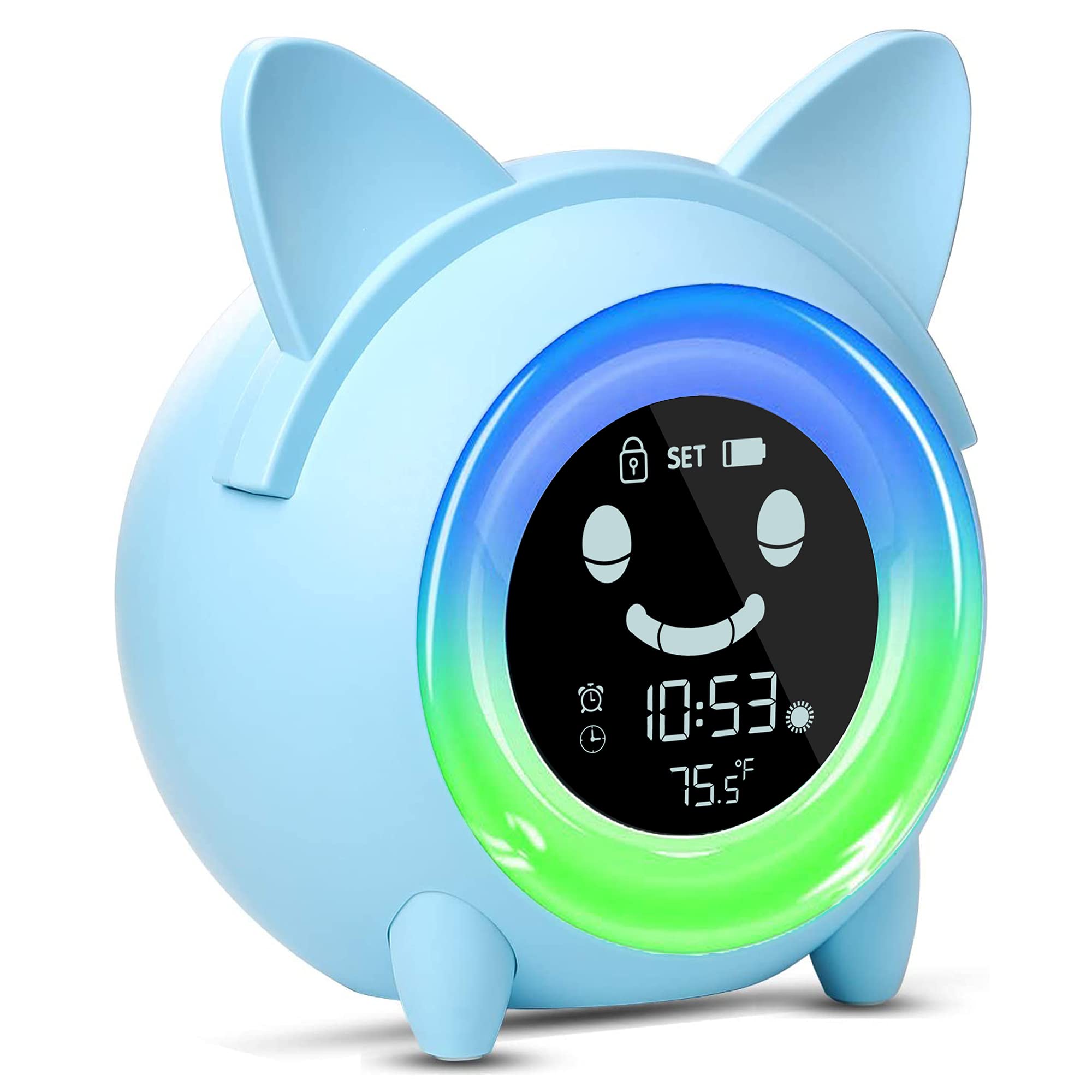 **Best Kids Alarm Clock for Toddlers - Sleep Training Clock with Night Light & Sound Machine, Nap Timer, Stay in Bed Clock - Cute Room Decor for Boys & Girls - Perfect for Bedtime, Nursery, and Gifts**