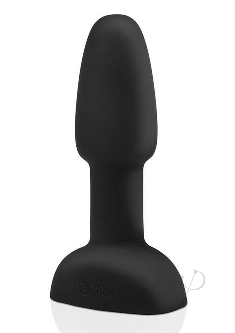 Premium B Vibe Rimming Petite Rechargeable Silicone Anal Plug with Remote Control - Black | Remote-Controlled Pleasure for Couples & Solo Play | Discreet & Powerful Vibrations for Enhanced Intimacy