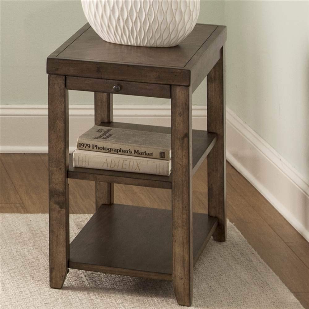 Liberty Furniture Industries Side Table - Small Accent Table for Living Room, Bedroom, or Office - Perfect End Table for Coffee, Books, and Decor