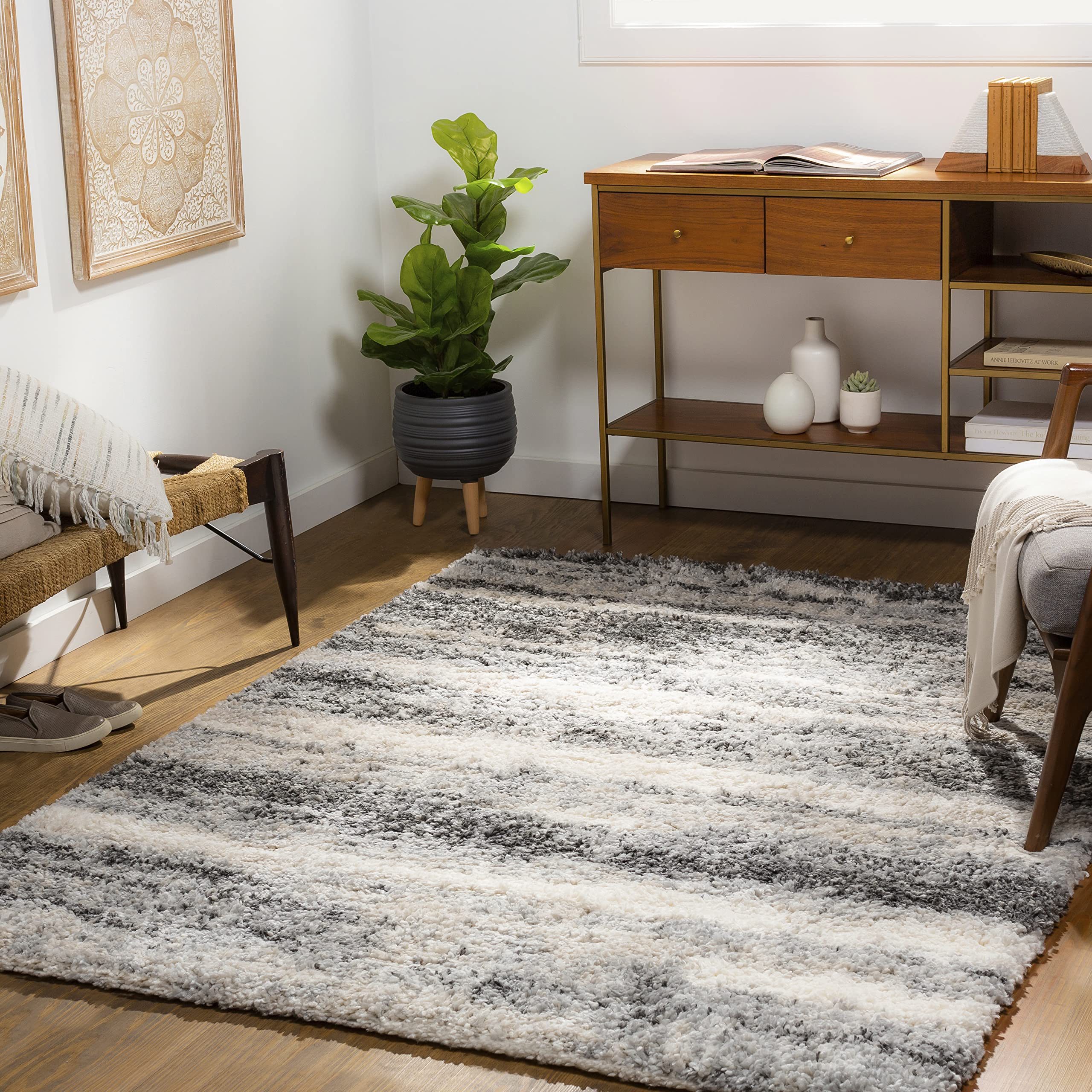 Mark&Day Kingston Mines Modern Beige Area Rug 8x10 - Soft Brown & White Carpet for Living Room, Bedroom, Kitchen - Perfect for Home Decor & High Traffic Areas (7'10