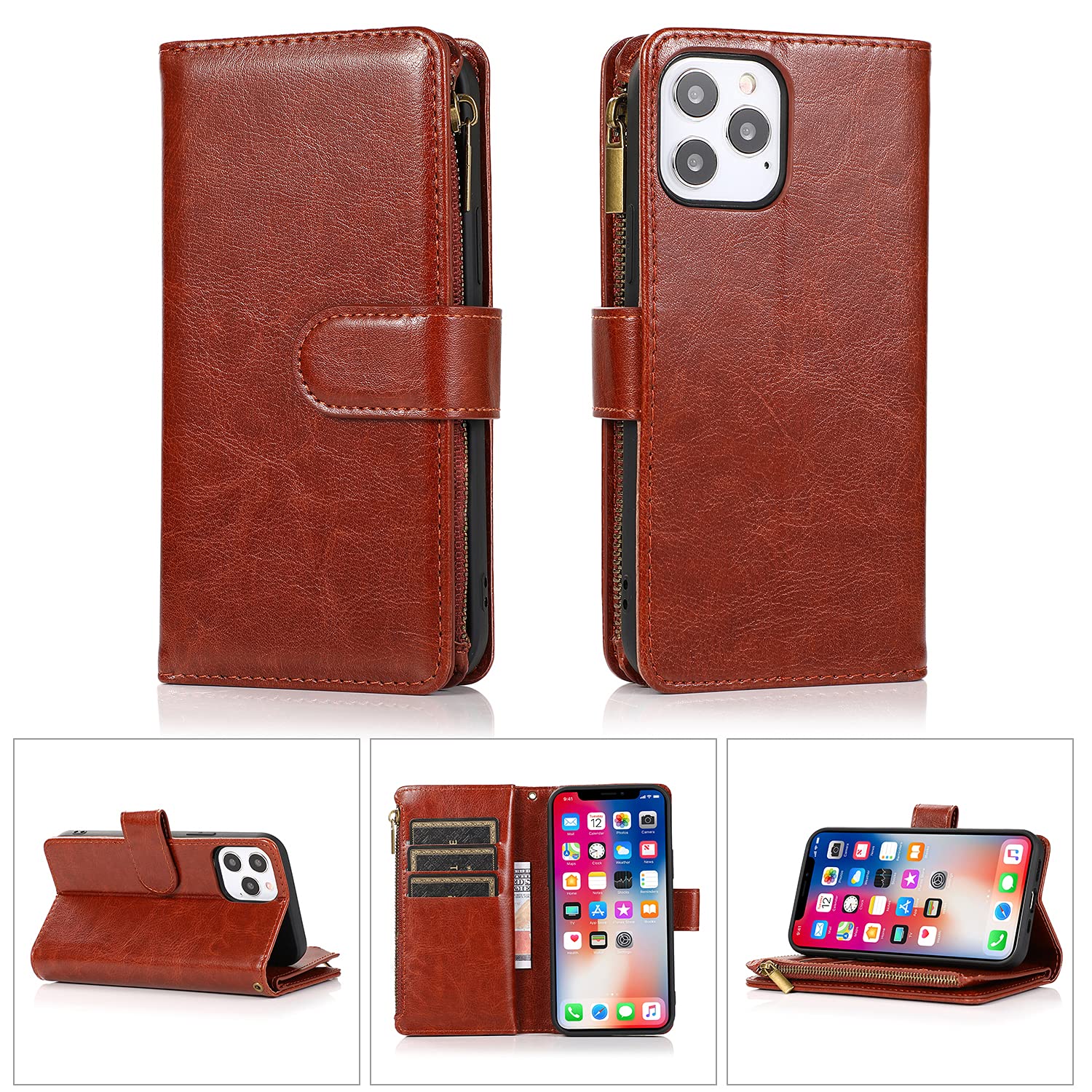 Premium Leather Wallet Case for Apple iPhone 11 (6.1