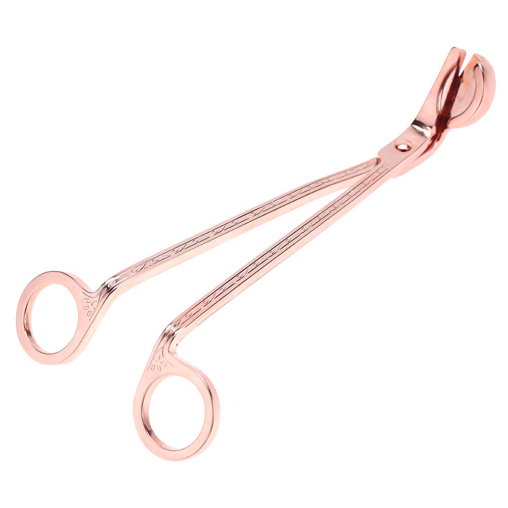 Premium Metallic Candle Wick Trimmer - Stainless Steel Candle Accessories with Ergonomic Handle for Home, Spa & Gift Use (Elegant Pink) - Perfect for Candle Care, Relaxation & Family Gatherings