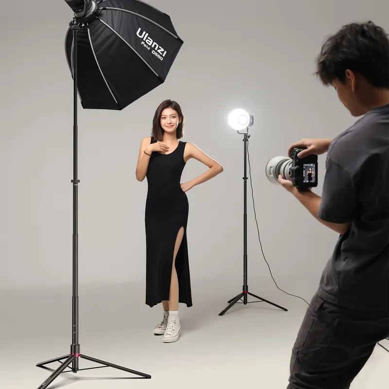 Ulanzi AT-05 2M Heavy Duty Foldable Light Stand for Photography, Video Shooting & Studio Lighting - Professional Aluminum Alloy Tripod with Carry Bag