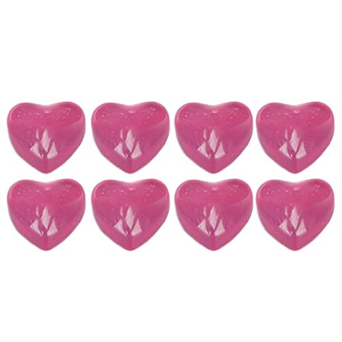 EXCLUZO DIY Nail Art Decorations - Lovely Delicate Resin Heart Shaped Nail Charms for Women, Nail Salon & Home Manicure (Rose Red) | Perfect for Valentine's Day, Bridal Parties & Special Occasions