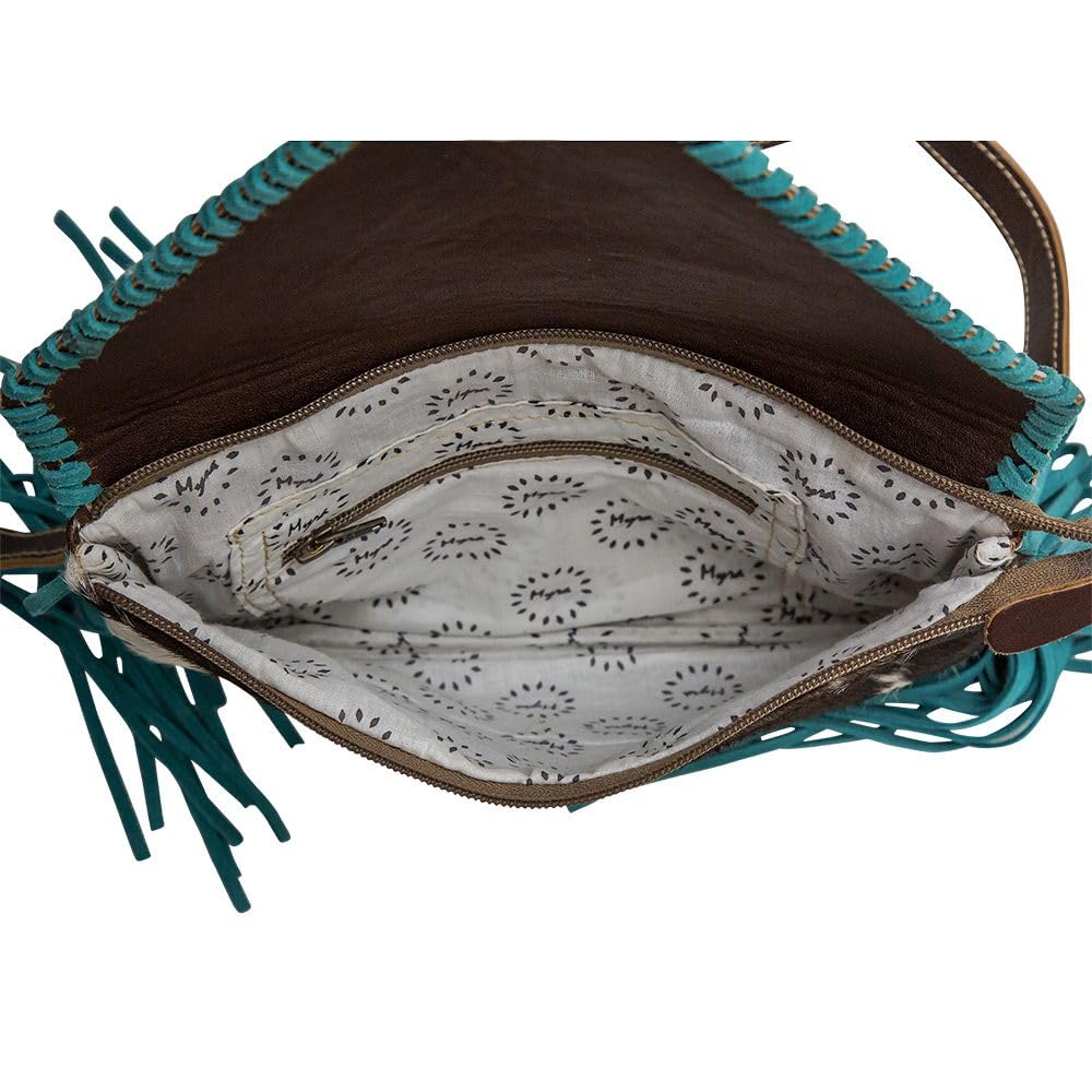 Myra Genuine Leather Western Shoulder Bag for Women - Upcycled Hairon Crossbody Purse with Tassel | Perfect for Country Music Festivals, Rodeo Events & Boho Chic Outfits