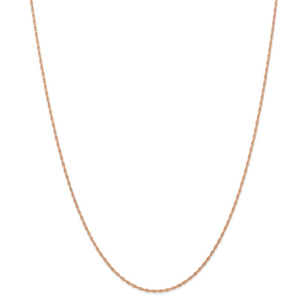 14k Rose Gold Rope Chain Necklace - Elegant for Daily Wear