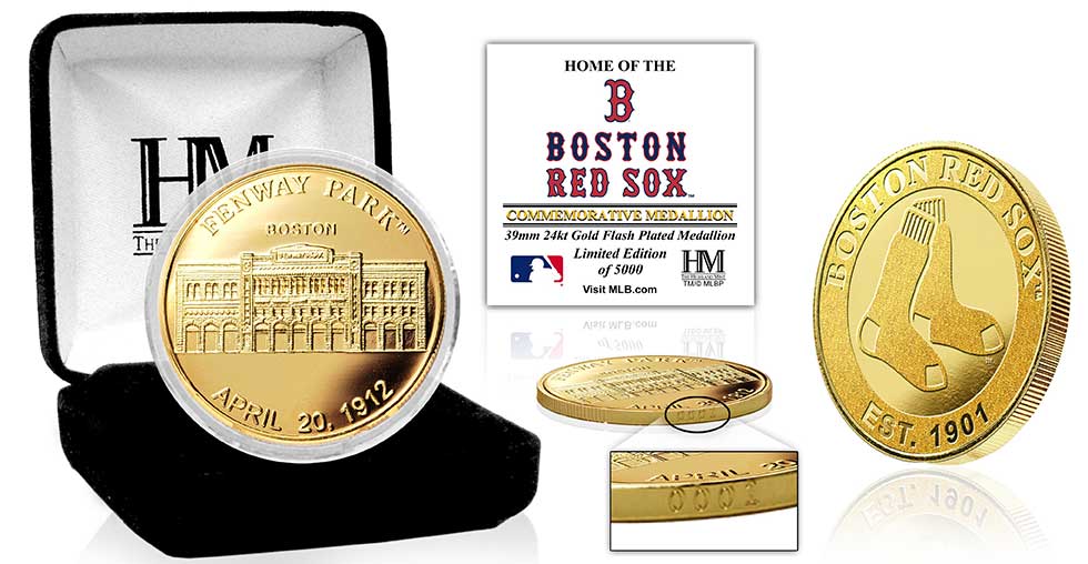 Boston Red Sox Fenway Park Commemorative Gold Mint Coin - Collectible Sports Memorabilia for Baseball Fans & Gift Ideas