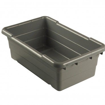 ULTRASOURCE Food-Grade Bus Totes & Meat Lugs Set (4 Containers with Matching Lids, Gray) - NSF Approved for Commercial Kitchens, Butcher Shops & Food Processing