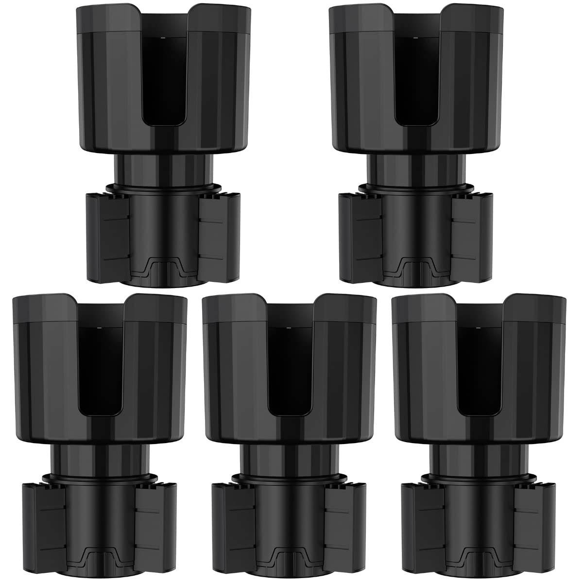 FAVOMOTO 5-Pack Car Cup Holder Expander - Universal Retractable Drink Holder Adapter for Most Vehicles | Perfect for Coffee, Water Bottles & Beverages on Road Trips, Commuting & Daily Driving