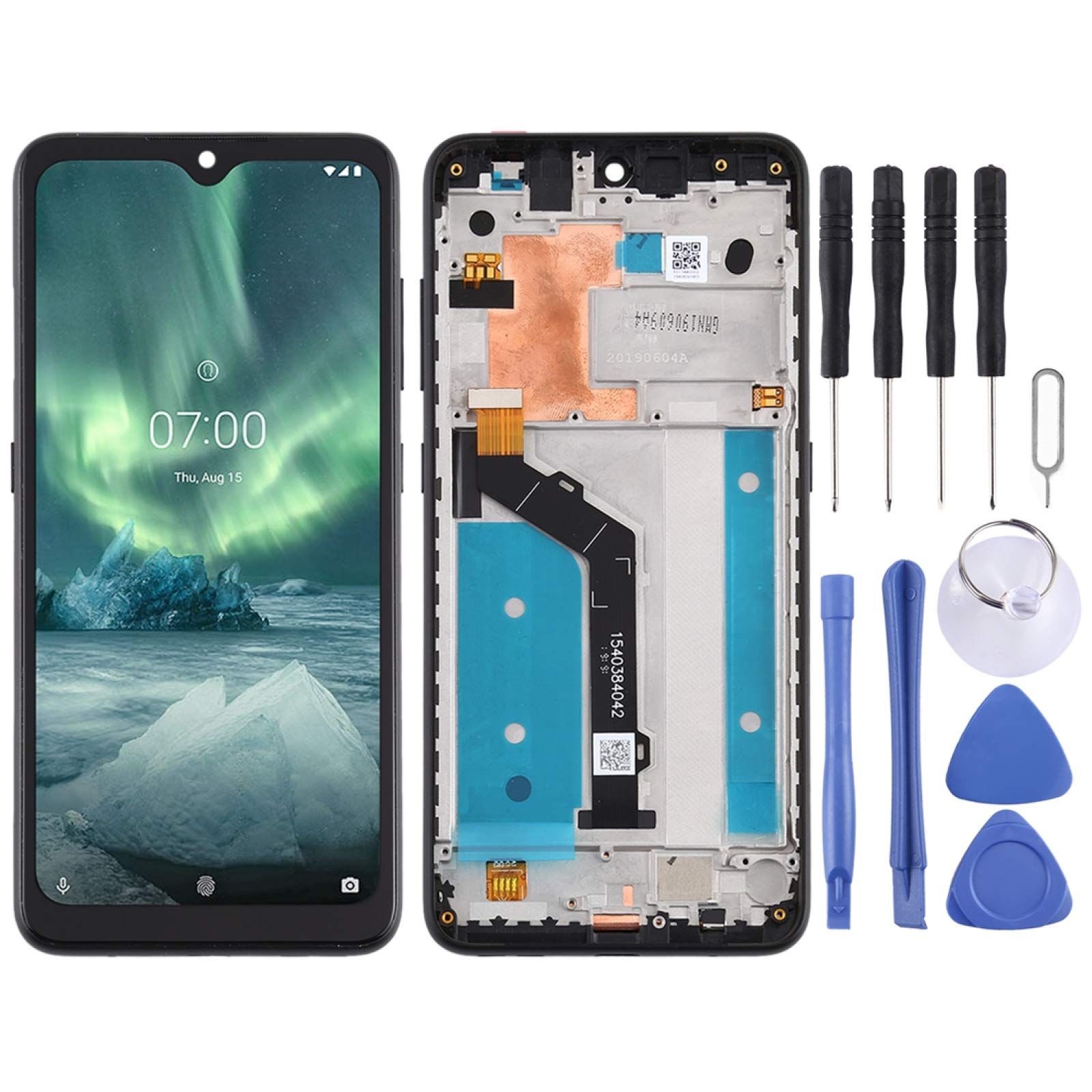 Original Nokia 7.2 TA-1196 LCD Screen & Digitizer Full Assembly with Frame - Black Replacement Part | Compatible with Nokia 7.2 Smartphone | Perfect for DIY Screen Repair & Phone Restoration