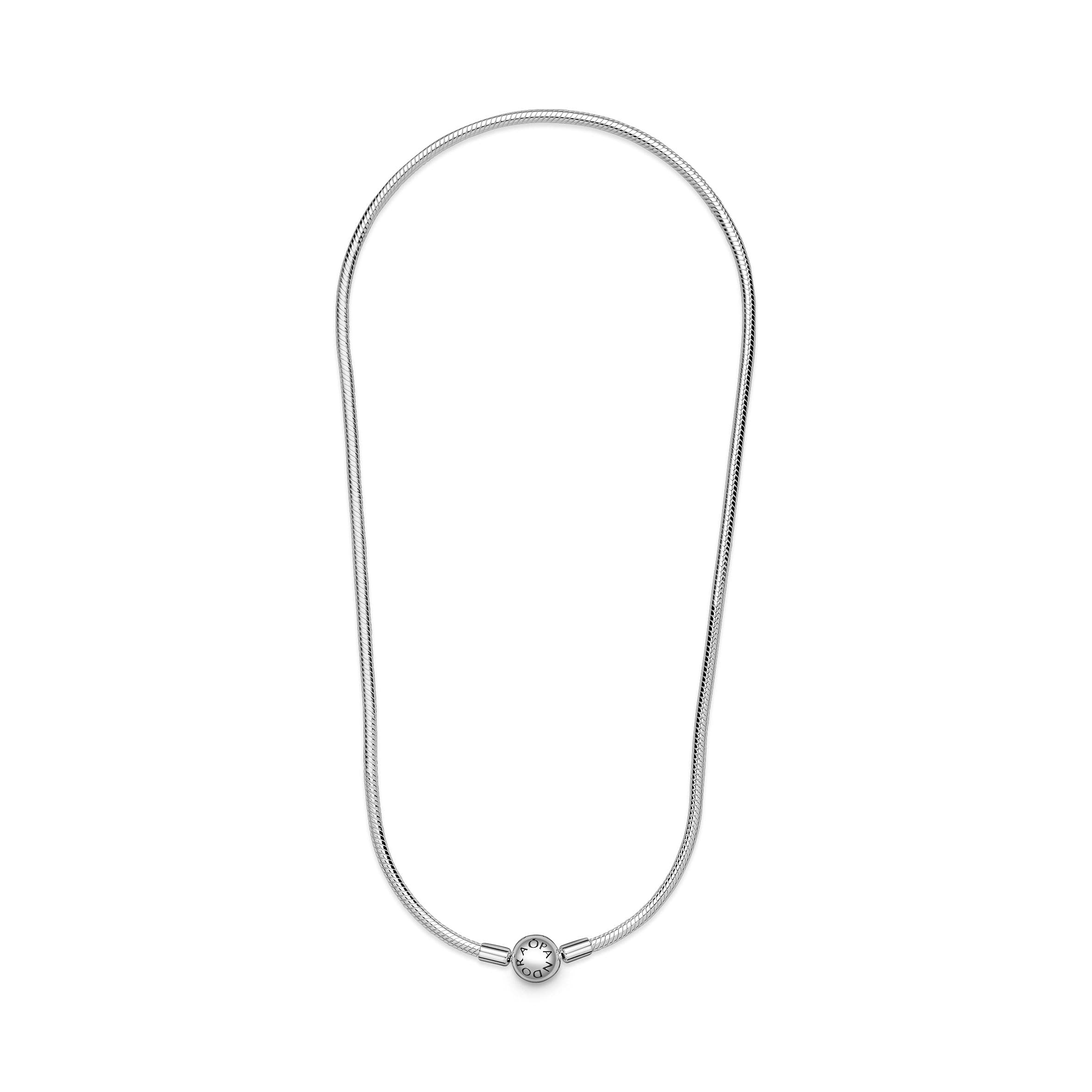 PANDORA Iconic Snake Chain Charm Necklace 590742HV - Elegant Silver Jewelry for Women, Perfect for Gifts, Anniversaries & Special Occasions