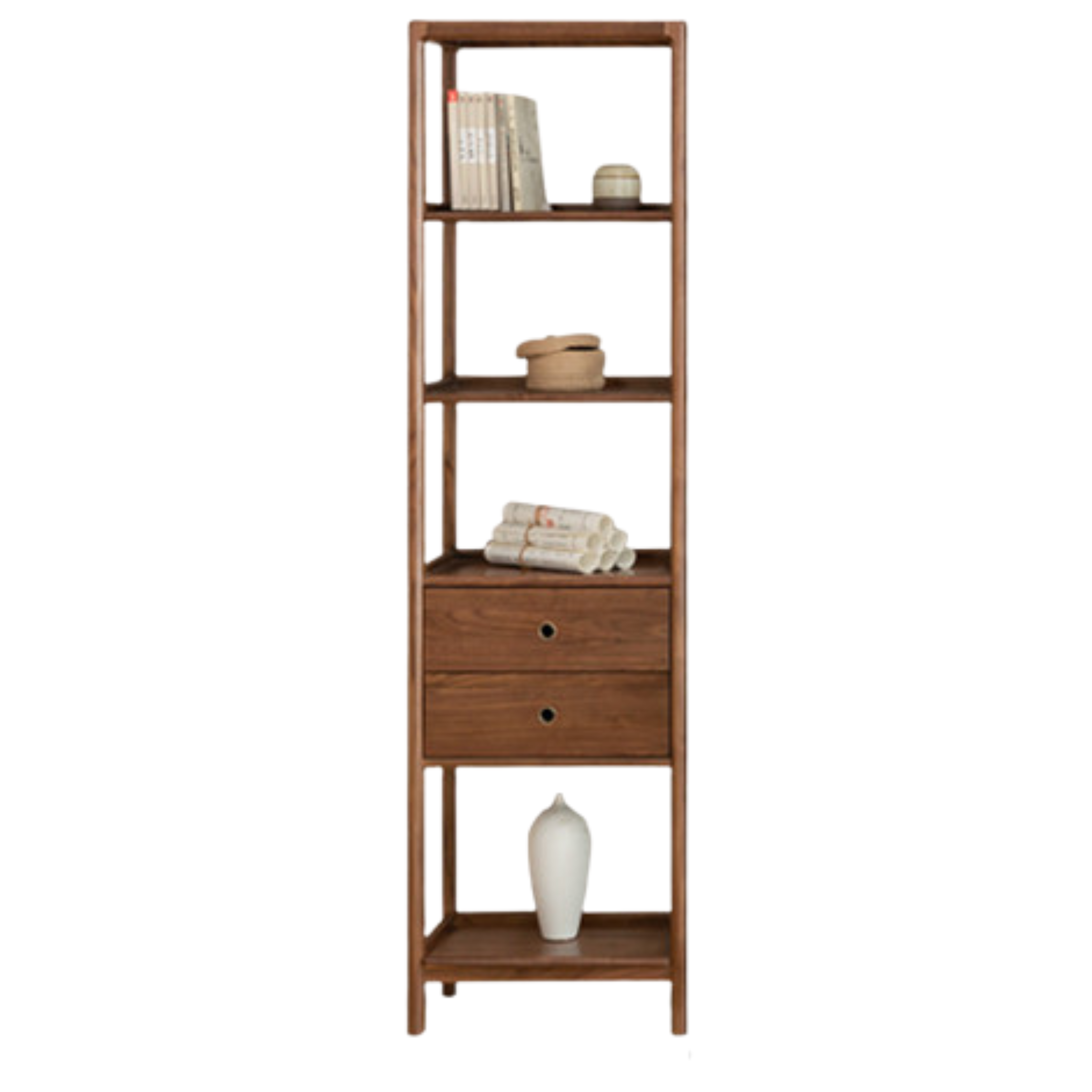 21.6x13.7x76.7 inch / 55x35x195 cm / Walnut color / North American black walnut A upgraded
