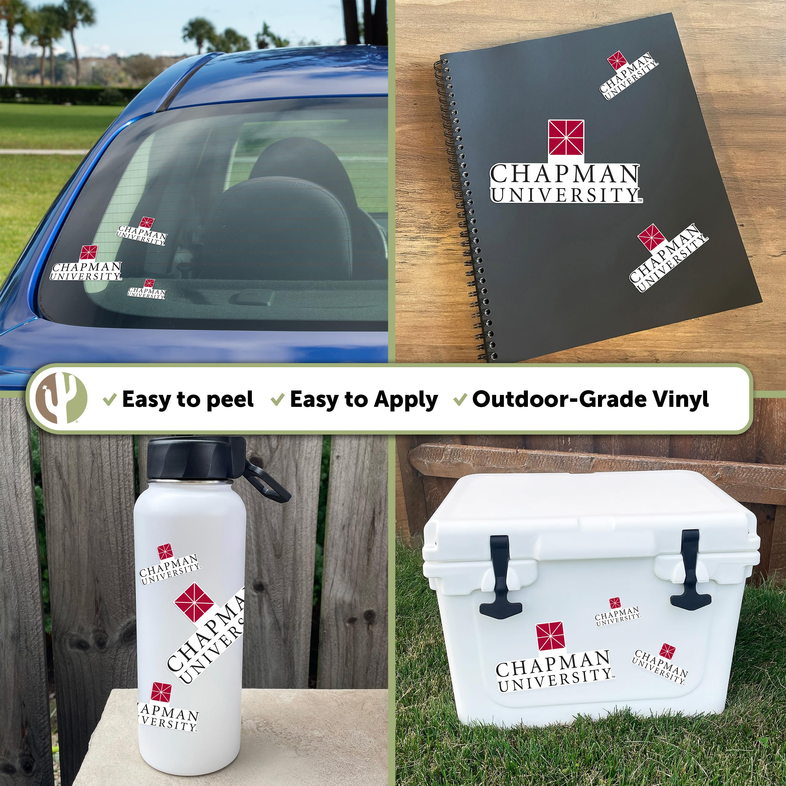 Chapman University Panthers Vinyl Decals - Desert Cactus Design Stickers for Laptop, Water Bottle, Car & Scrapbook (Type 3-1) | Perfect for School Spirit, College Pride & DIY Crafts