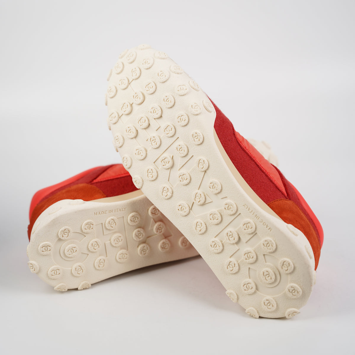 Chanel Orange Sneakers for Women - Size 39 US (7.5 UK) | Luxury Fashion Athletic Shoes for Casual Wear & Street Style
