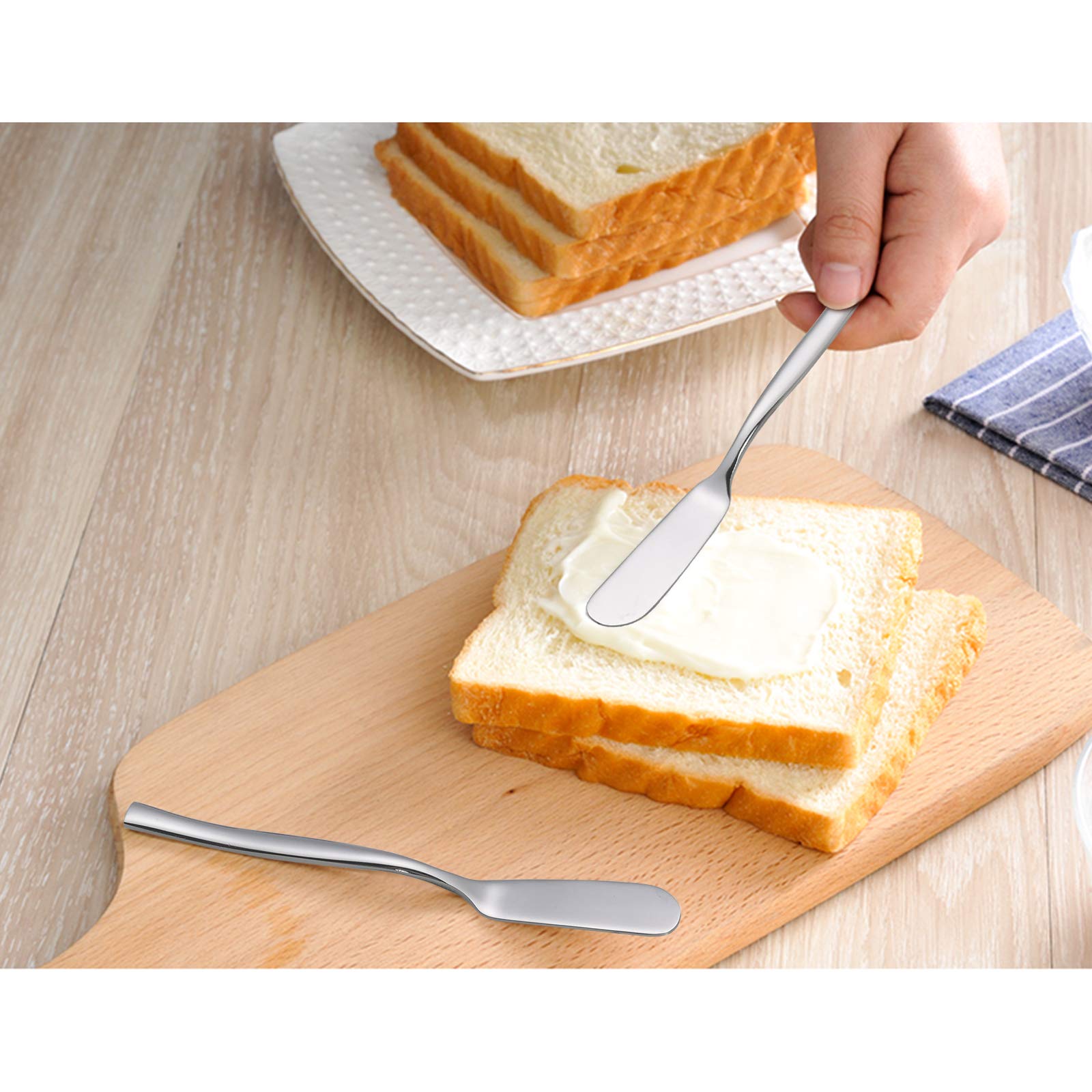 Premium Stainless Steel Butter Knife Set of 12 - Elegant Spreader Knives for Butter, Cheese & Jam - Perfect for Dining, Catering & Home Kitchen Use