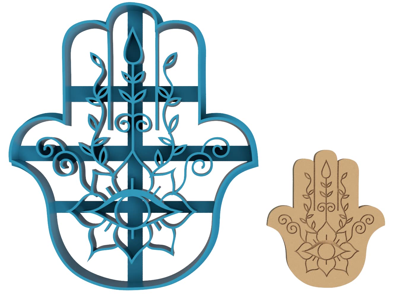 Hamsa Hand Cookie Cutter Set for Sugar Cookies, Fondant, Clay - Stainless Steel Baking Tool (1083) - Perfect for DIY Crafts, Holiday Baking, and Home Decor